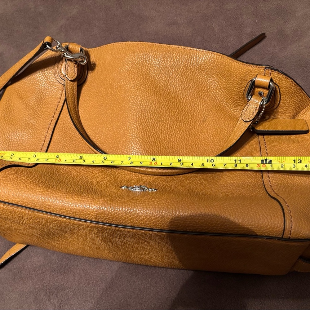 Coach Tan Edie Leather Shoulder Bag - Picture 10 of 10